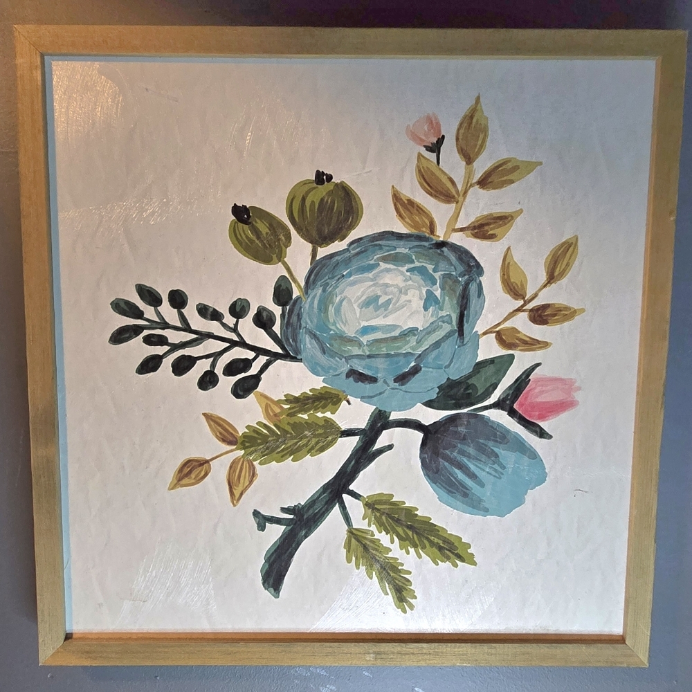 17"x17" Hobby Lobby Floral Botanical Wood Wall Art